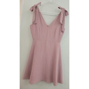 Altar'd State V Neck Dress Bow Details On Shoulders Sz M